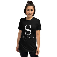 Load image into Gallery viewer, Unisex Short-Sleeve &#39;Susana&#39; T-Shirt (Black, Navy, Dark Heather)
