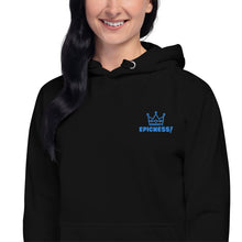 Load image into Gallery viewer, Embroidered Unisex Hoodie &quot;Epicness!&quot; (Aqua)
